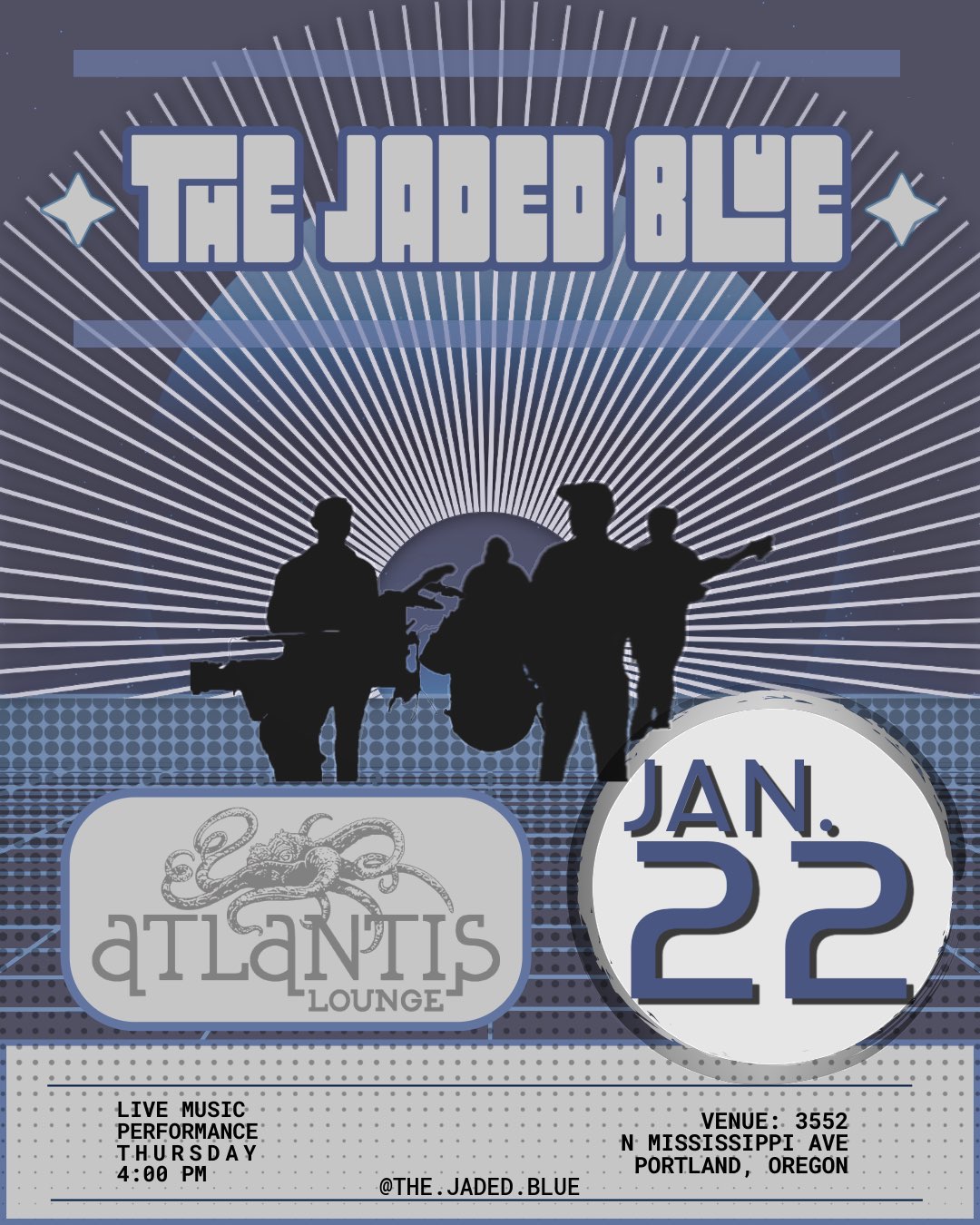 Atlantis Lounge gig poster